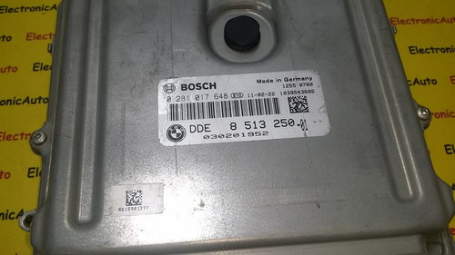 ECU Calculator motor Bmw 520 d, 0281017648, DDE 8513250,