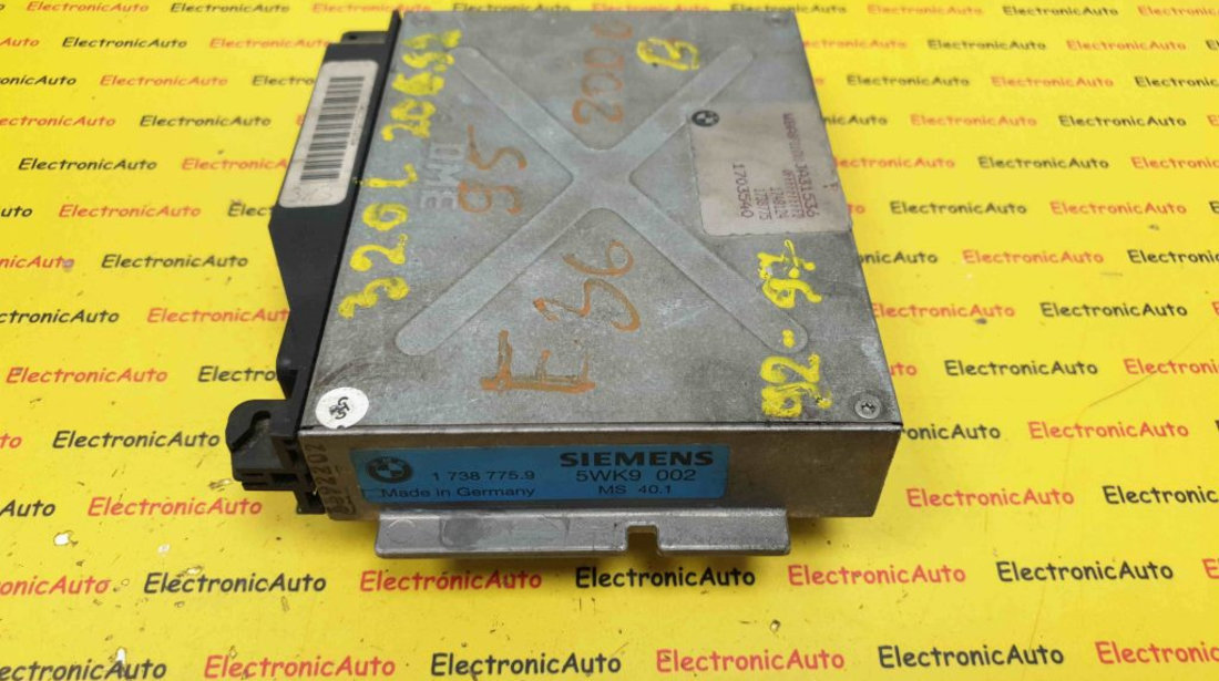 ECU Calculator motor Bmw 520i 5WK9002 1738775.9 MS40.1 E34