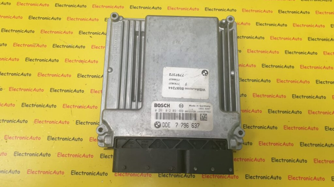 ECU Calculator Motor BMW 530D, 0281012091, DDE7796637