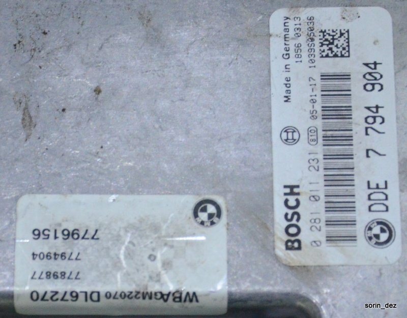 ECU calculator motor BMW E65 3.0D 218CP Seria 7 2005 0281011231 7794904