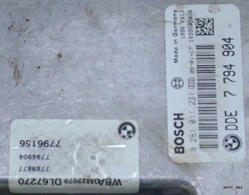 ECU calculator motor BMW E65 3.0D 218CP Seria 7 2005 0281011231 7794904