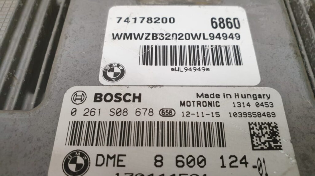 ECU Calculator Motor BMW Mini, 0261S08678, DME8600124