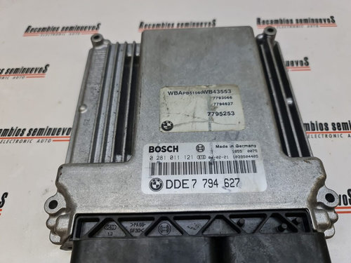 ECU Calculator Motor BMW X3, 0281011121, 7794627,