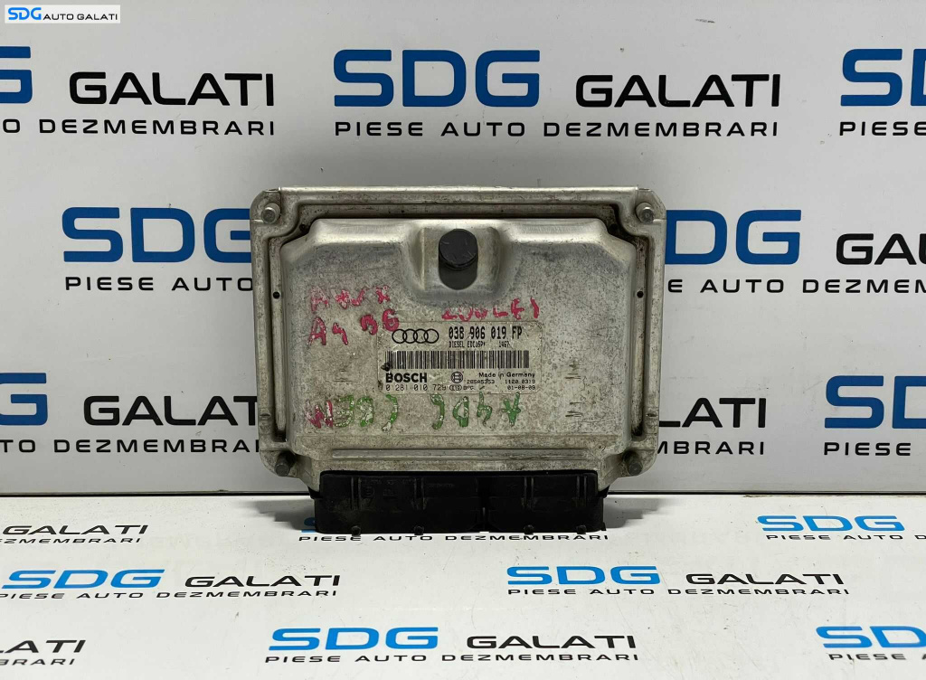 ECU Calculator Motor Bosch Audi A4 B6 1.9 AWX 2001 - 2005 Cod 038906019FP 0281010729 [L2926]