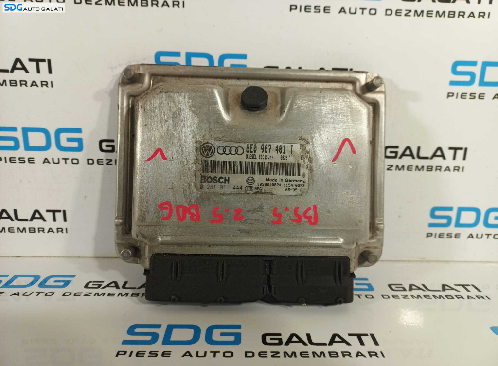 ECU Calculator Motor BOSCH Audi A4 B6 2.5 TDI BDG 2001 - 2005 Cod 8E0907401T 0281011444 [L2232]