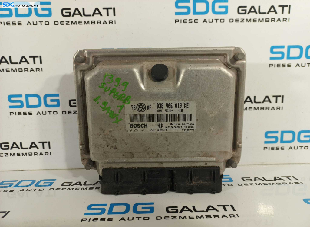 ECU Calculator Motor BOSCH Audi A6 C5 1997 - 2005 1.9 AWX 2001 - 2005 Cod 038906019KE 0281011201 [L2233]