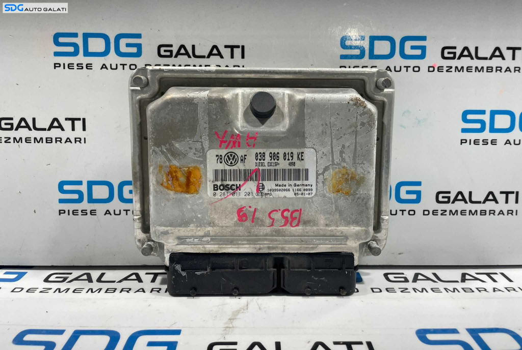 ECU Calculator Motor BOSCH Audi A6 C5 1997 - 2005 1.9 AWX 2001 - 2005 Cod 038906019KE 0281011201 [L4074] [L4075]
