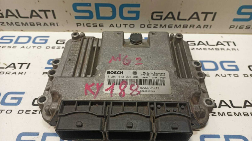 ECU Calculator Motor BOSCH Renault Grand Scenic 2 1.9 DCi 2003 - 2009 Cod 8200705747 0281013907 [L0097]