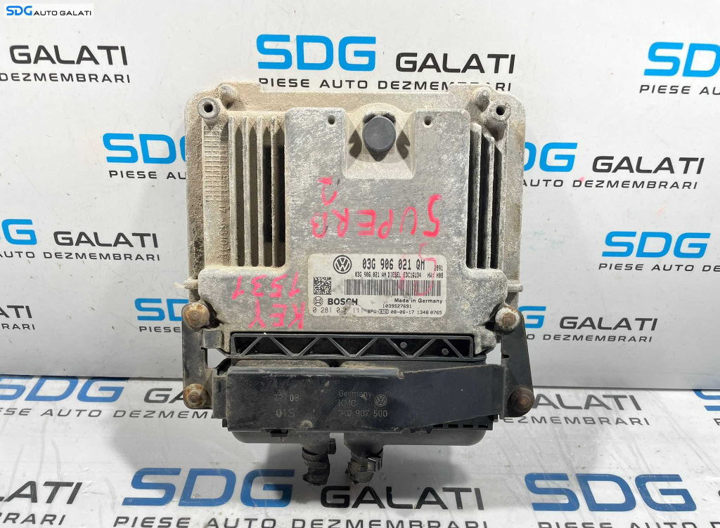 ECU Calculator Motor Bosch Skoda Superb 2 1.9 TDI 2008 - 2013 Cod 03G906021QM 0281014111 [L4536] [L4537]
