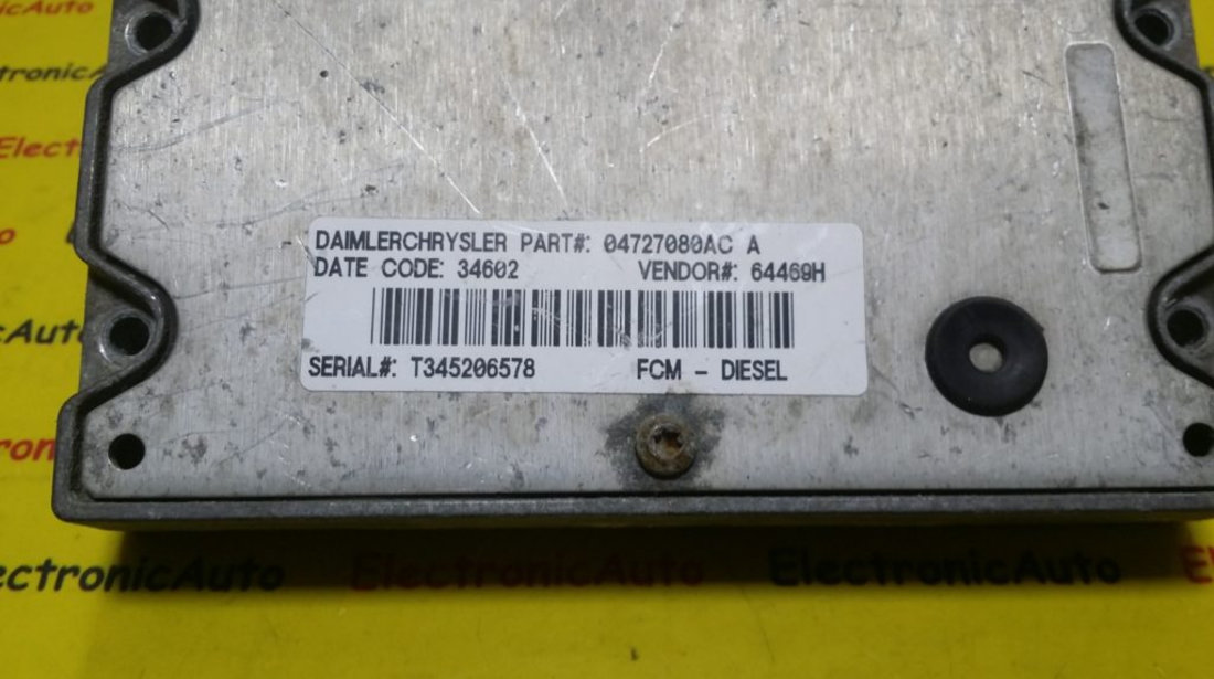 ECU Calculator Motor Chrysler Voyager, 04727080ACA, T345206578