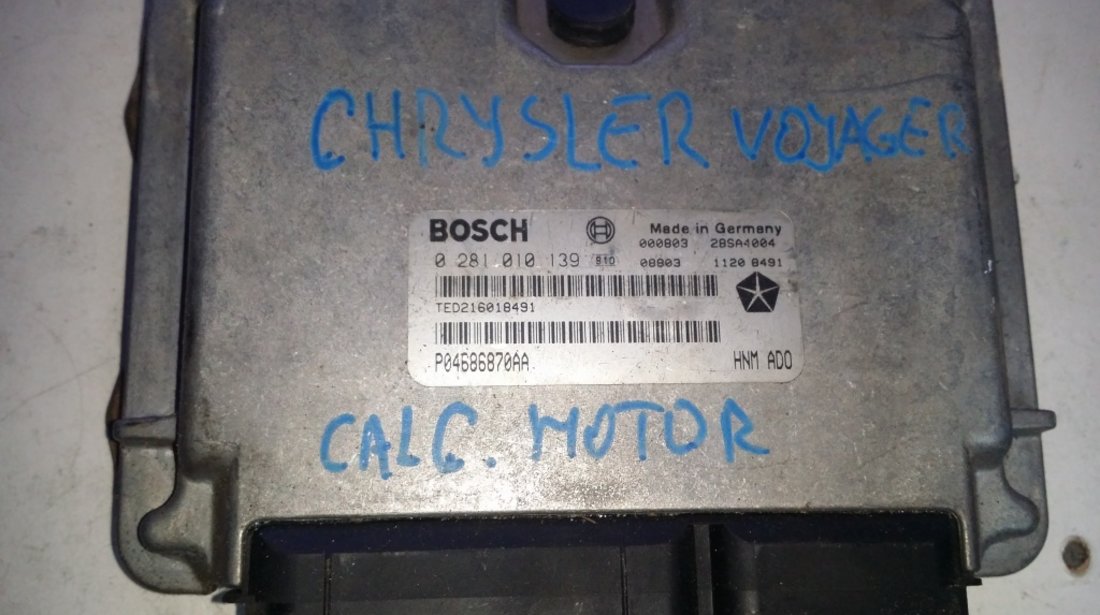 ECU Calculator motor Chrysler Voyager 2.5TD 0281010139