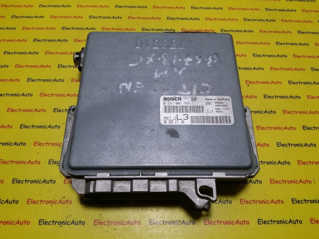 ECU Calculator motor Citroen 0281001589, 9628607180