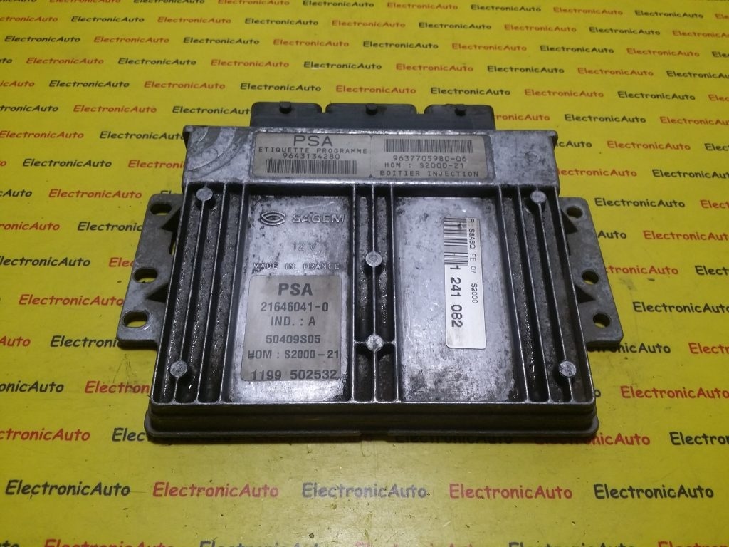 ECU Calculator motor Citroen 9643134280, 963770598006