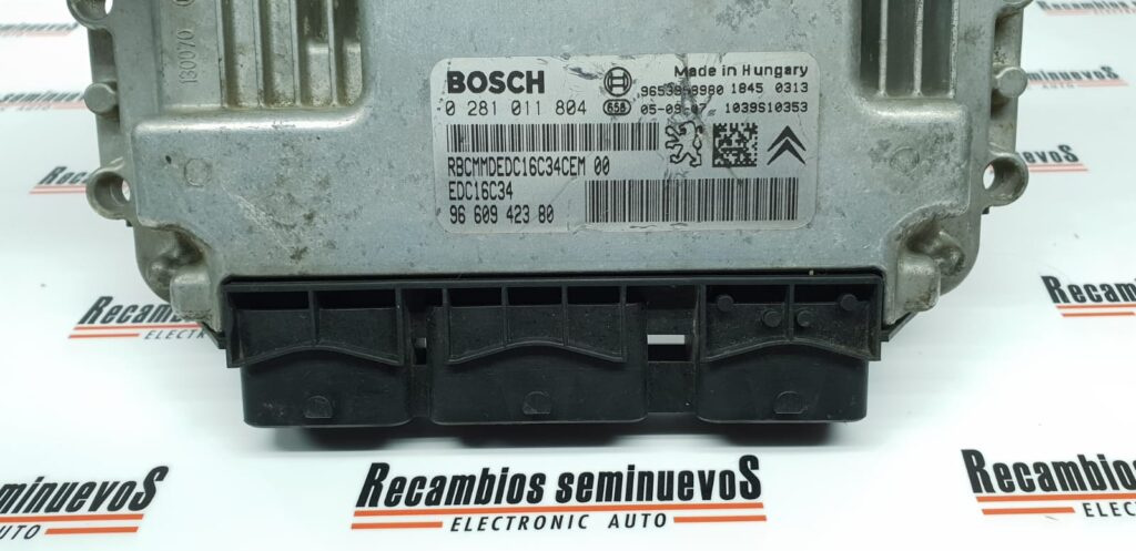 ECU Calculator Motor CITROEN C3, 0281011804, EDC16C34, 9660942380, 9653958980,