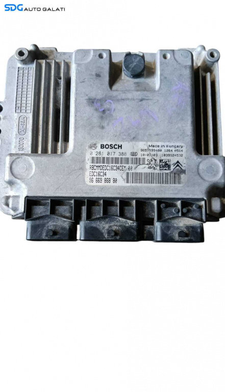 ECU Calculator Motor Citroen C3 1.4 HDI 2003 - 2009 Cod 9666986880 0281017388 [M8426]