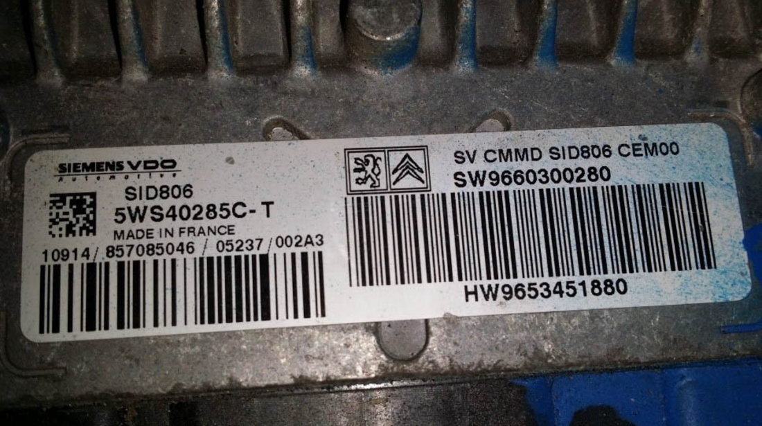 ECU Calculator motor Citroen C3 1.4HDI 5WS40285C-T