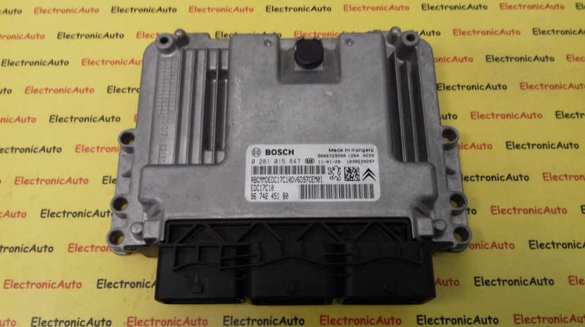 ECU Calculator Motor Citroen C3 1.6 HDI, 0281015847, 9674245180, 9666729580