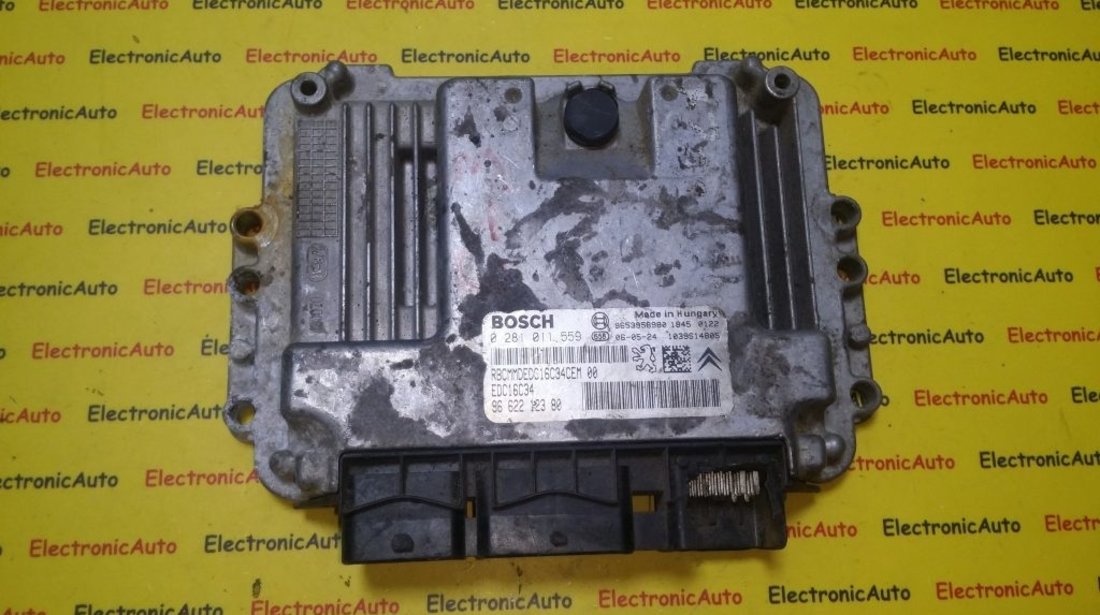 ECU Calculator motor Citroen C3 1.6HDI 0281011559, 9662212380