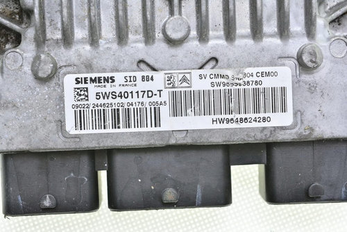 ECU Calculator motor CITROEN C3, 5WS40117DT, 9655938780, 9648624280,