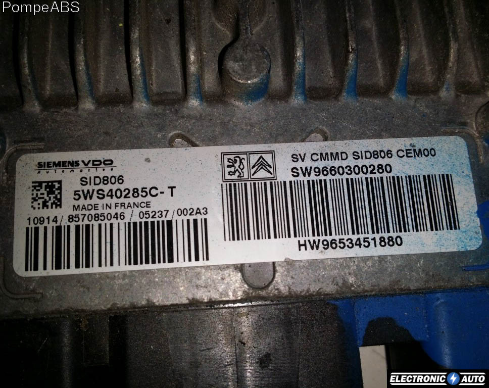 ECU Calculator motor Citroen C3, 5WS40285CT, SW9660300280, HW9653451880,