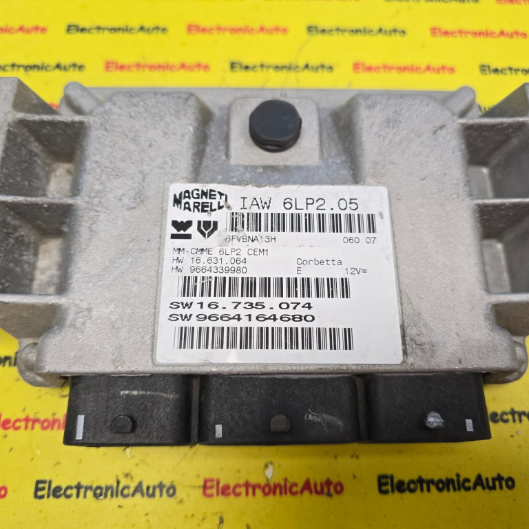 ECU Calculator Motor CITROEN C4 9664164680, 16735074, 9664339980, 16631064, IAW6LP205,
