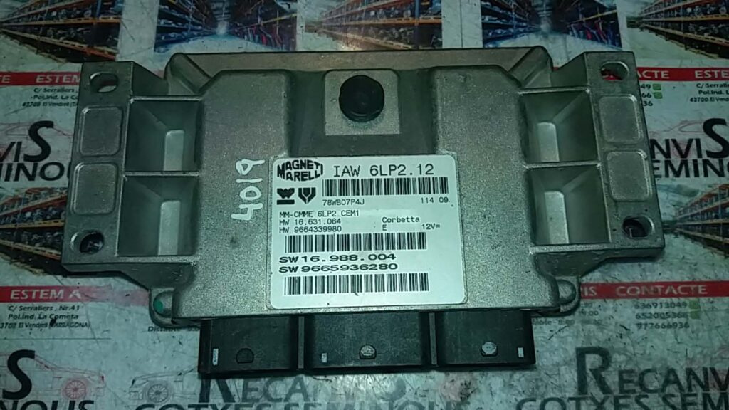 ECU Calculator Motor CITROEN C4, 9665936280, 16988004, 9664339980, 16631064, IAW6LP212,