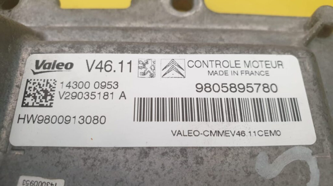 ECU Calculator Motor Citroen C4 CACTUS/Peugeot 208 1.2i, 9805895780, HW9800913080