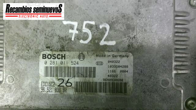 ECU Calculator Motor CITROEN C5, 0281011524, 9652183880, 9640938680, EDC15C226,