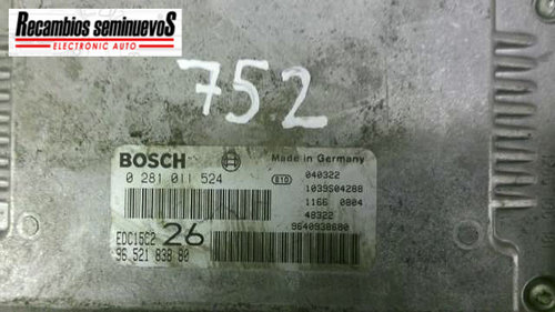 ECU Calculator Motor CITROEN C5, 0281011524, 9652183880, 9640938680, EDC15C226,