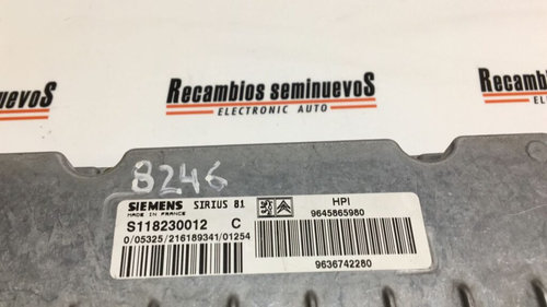 ECU Calculator Motor CITROEN C5, S118230012 C, S118230012C, SIRIUS81, 9645865980, 9636742280,