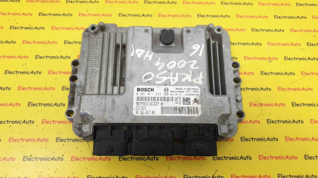 ECU Calculator Motor Citroen Xsara Picasso 1.6HDi, 9656161780, 0281011233, EDC16C3