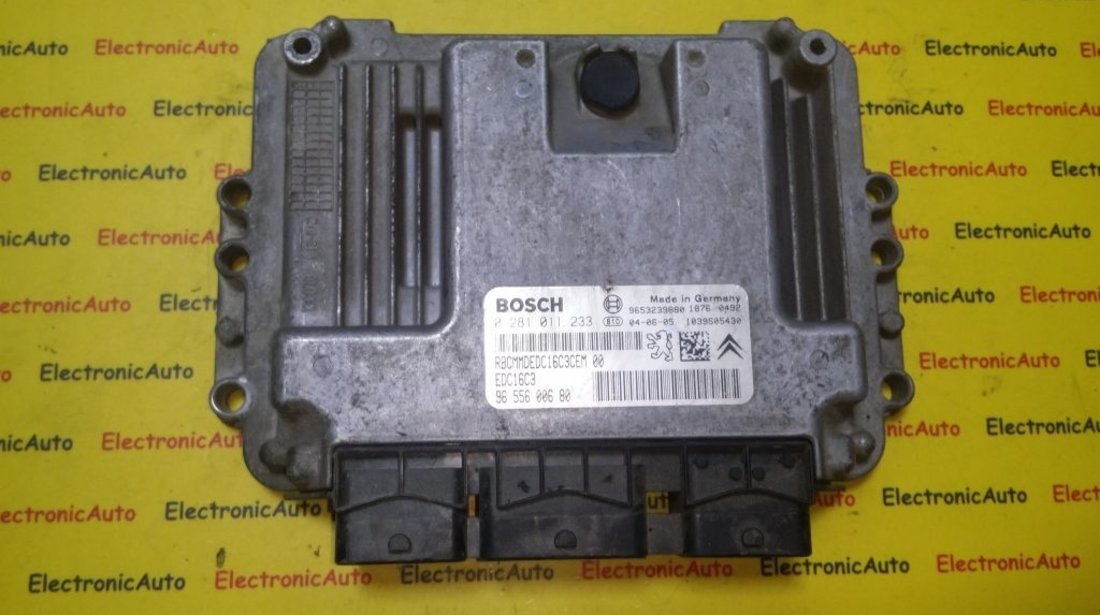 ECU Calculator motor Citroen Xsara Picasso 1.6HDI 0281011233, 9655600680