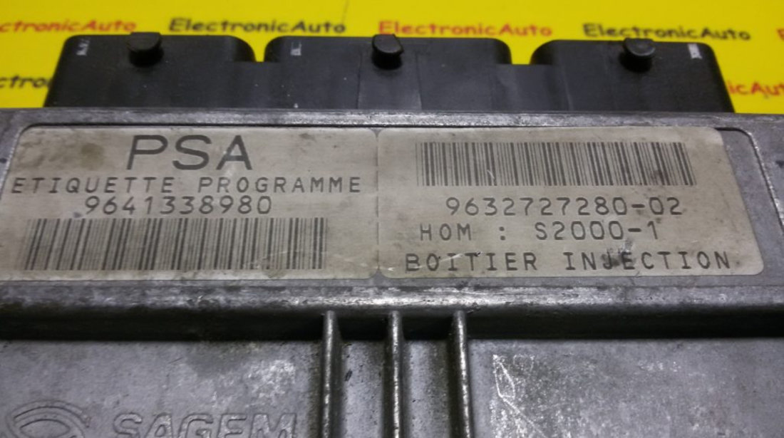 ECU Calculator motor Citroen Xsara Picasso 1.8 9641338980, 963272728002