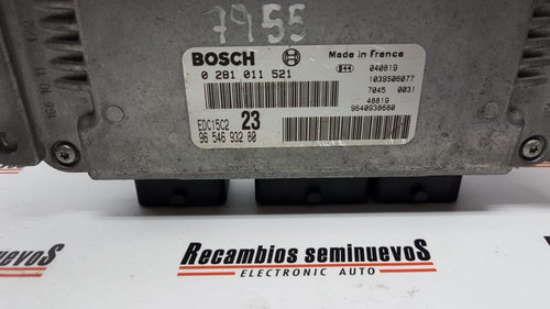 ECU Calculator motor Citroen Xsara Picasso 2.0 hdi, 0281011521, 9654693280,
