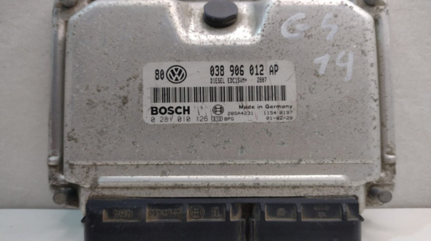 ECU Calculator Motor, Cod 0281010126, 038906012AP Bosch Volkswagen VW Golf 4 [1997 - 2006]