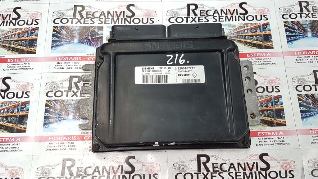 ECU Calculator motor Dacia Super nova 1.4 S110130338A 8200107212, 8200044437,