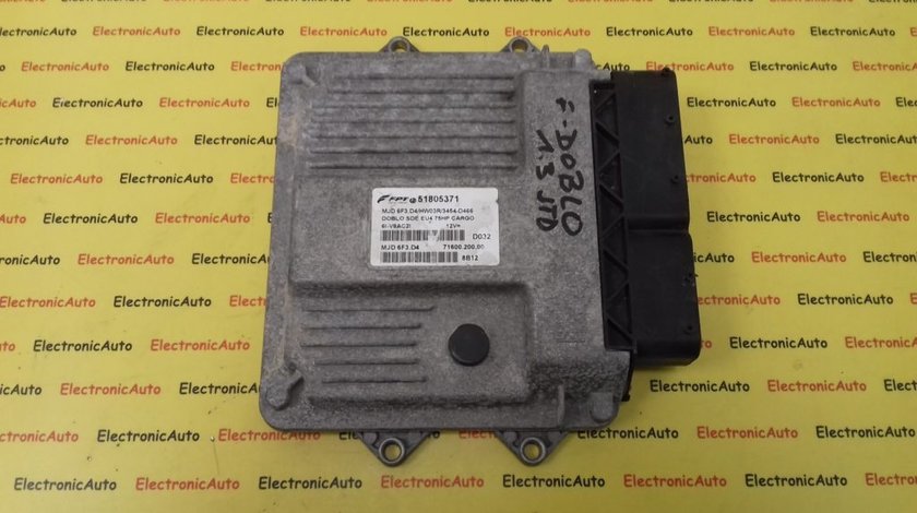 ECU Calculator Motor Fiat Doblo 1.3 JTD, 51805371, 7160020000