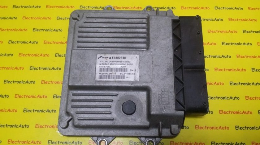 ECU Calculator Motor Fiat Doblo 1.3 JTD, 51880748, 8JME729L, MJD6F3D6