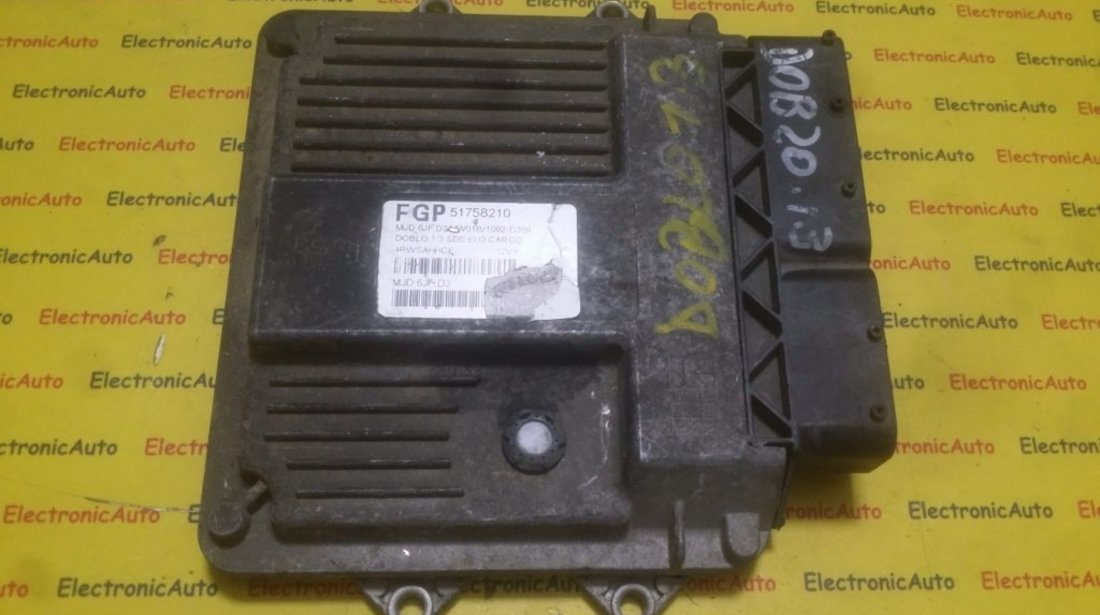 ECU Calculator motor Fiat Doblo 1.3JTD 51758210, MJD6JFD3