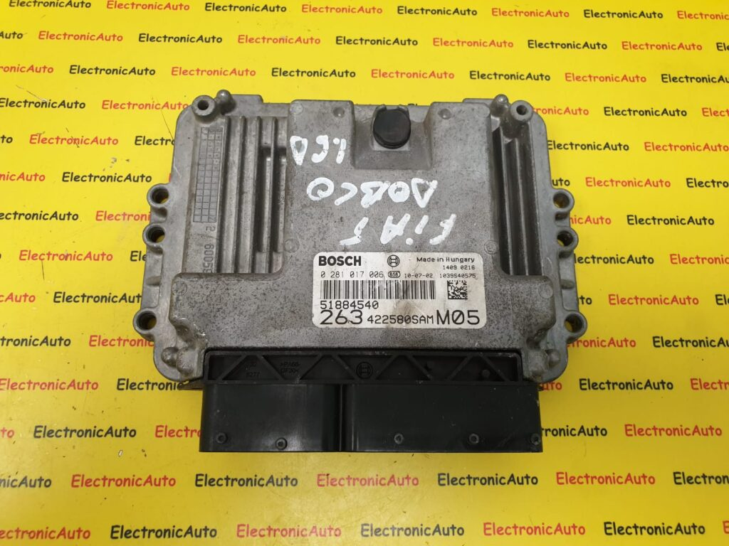 ECU Calculator Motor Fiat Doblo 1.6JTD, 0281017006, 51884540