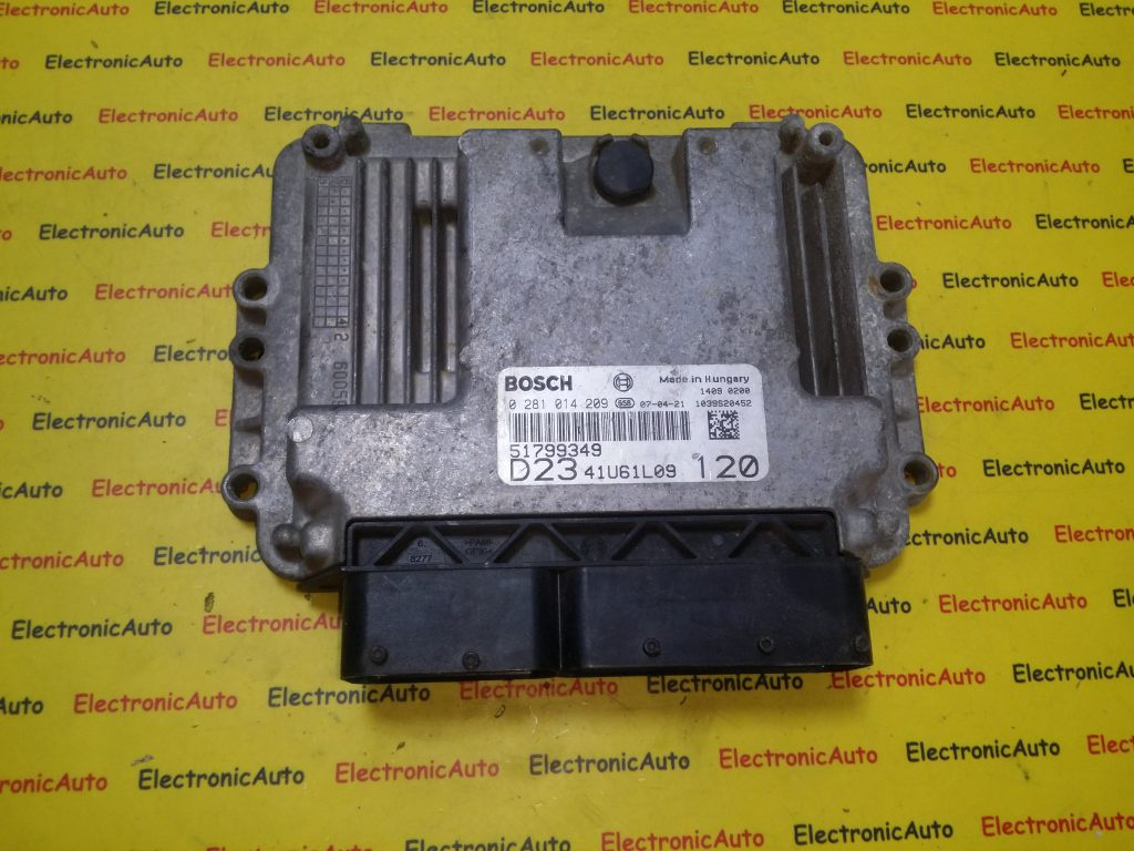 ECU Calculator motor Fiat Ducato 2.3JTD, 0281014209, 51820662, defect (lipsa doi pini)