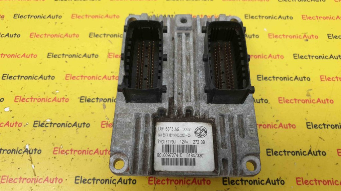 ECU Calculator Motor Fiat Grande Punto 1.4, 51847330, IAW 5SF3.M2, D032