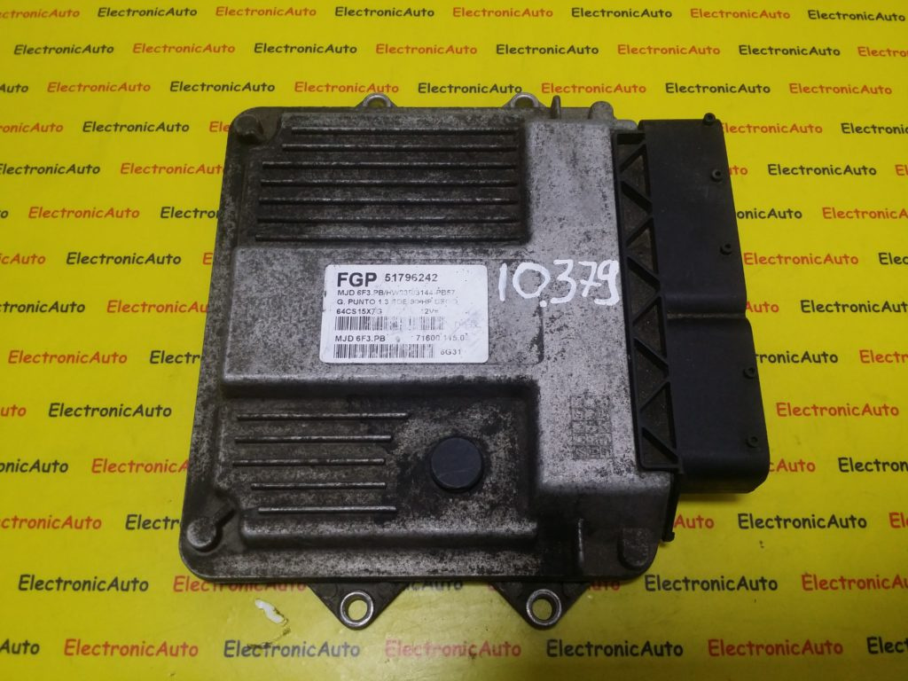 ECU Calculator Motor Fiat Grande Punto, 51796242, MJD6F3.PB, HW03P