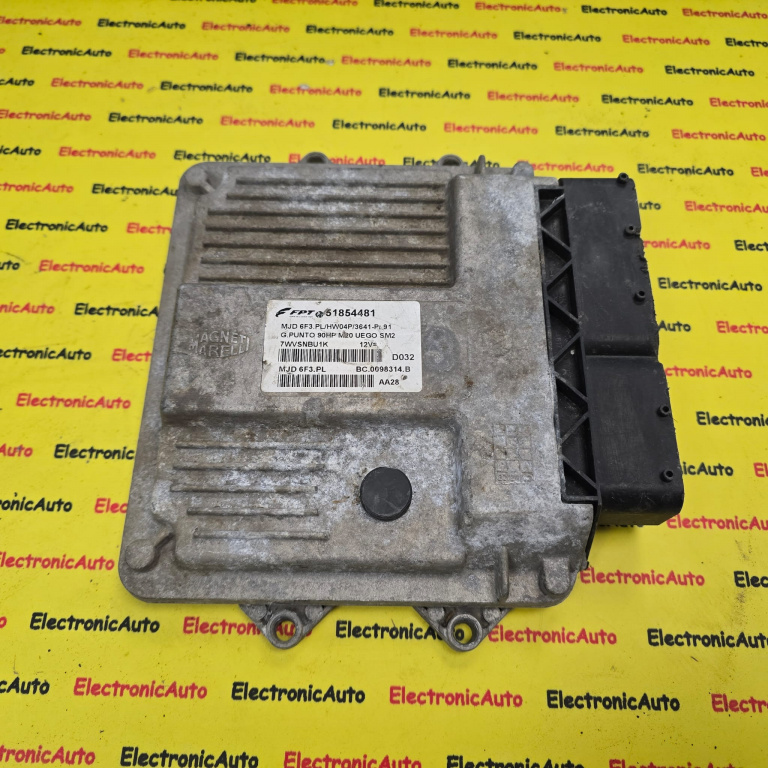 ECU Calculator motor FIAT GRANDE PUNTO. 51854481, BC0098314B,