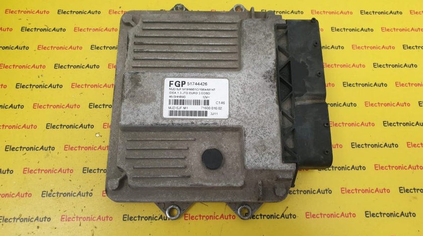 ECU Calculator Motor Fiat Idea 1.3JTD, 51744426, 7160001002, MJD6JFM1