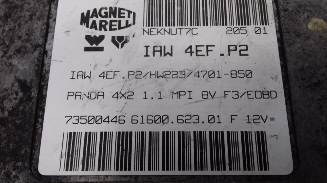 ECU Calculator Motor Fiat Panda 1.1, 73500446, IAW4EFP2, 6160062301