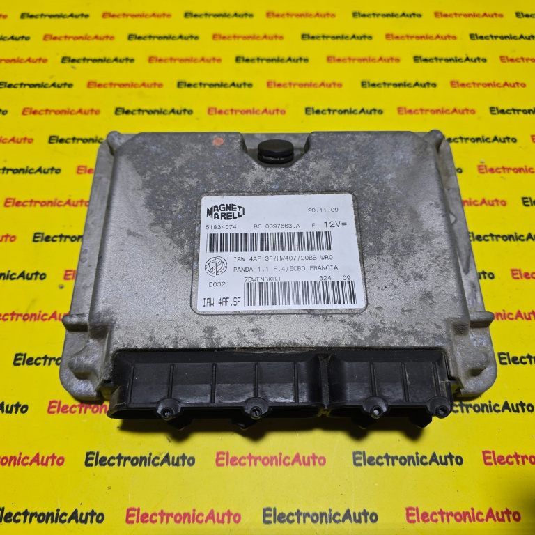 ECU Calculator Motor FIAT PANDA, 51834074, BC0097663A, IAW4AFSF,