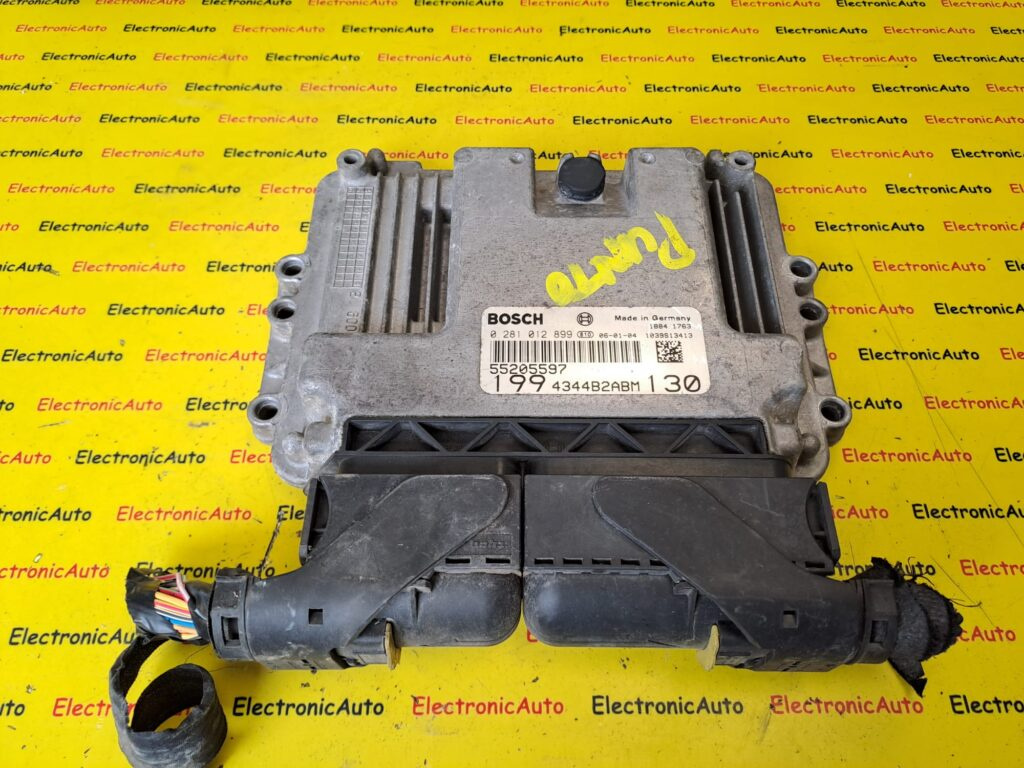 ECU Calculator motor Fiat PUNTO, 0281012899, 55205597,