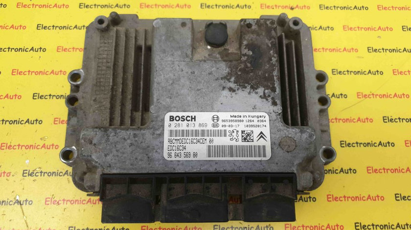 ECU Calculator Motor Fiat Scudo 1.6 JTD, 0281013869, 9664356980, 9653958980