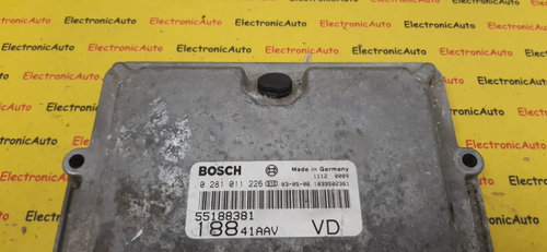 ECU Calculator Motor FIAT STILO, 0281011226, 55188381,